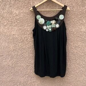 Yansi Fugel Size Large Womens Tops Short‎ Sleeve Rayon